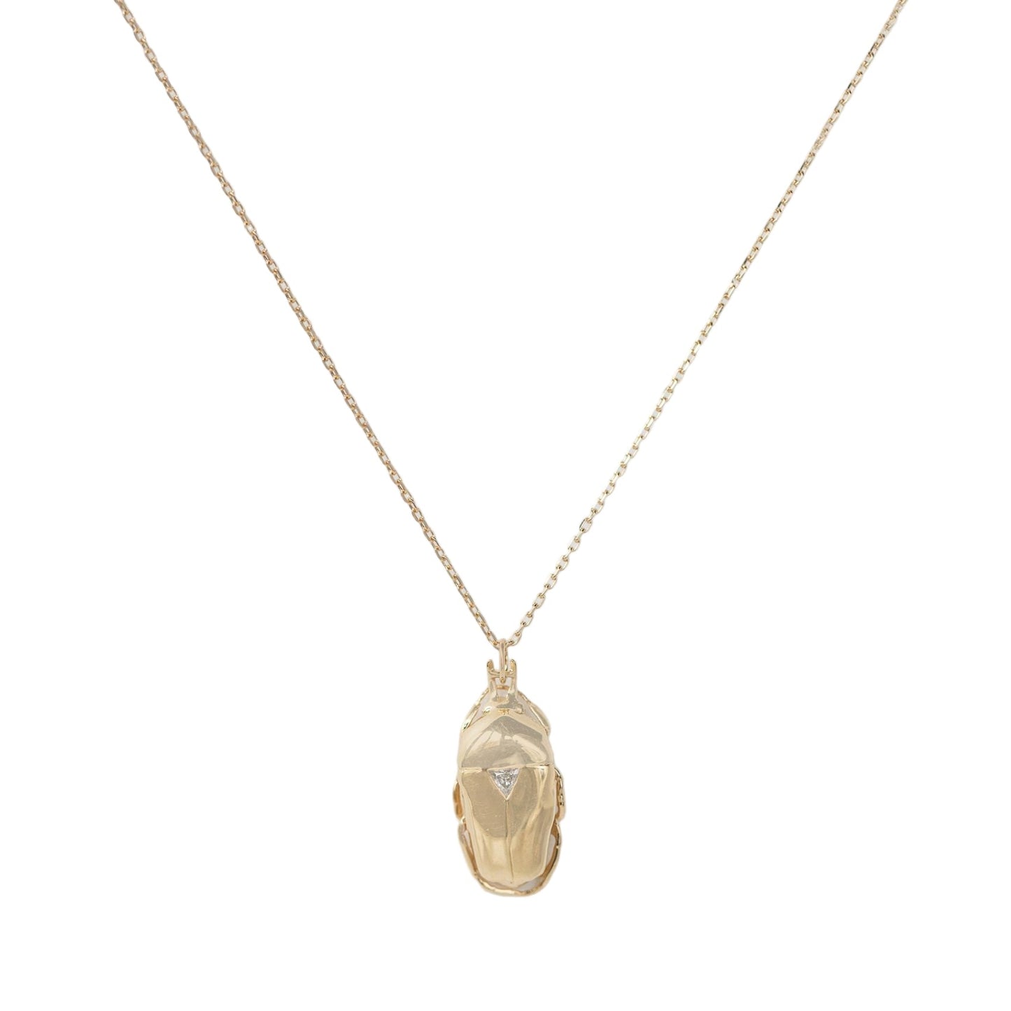 Celine Daoust 14k Trillion Diamond King Scarab Necklace