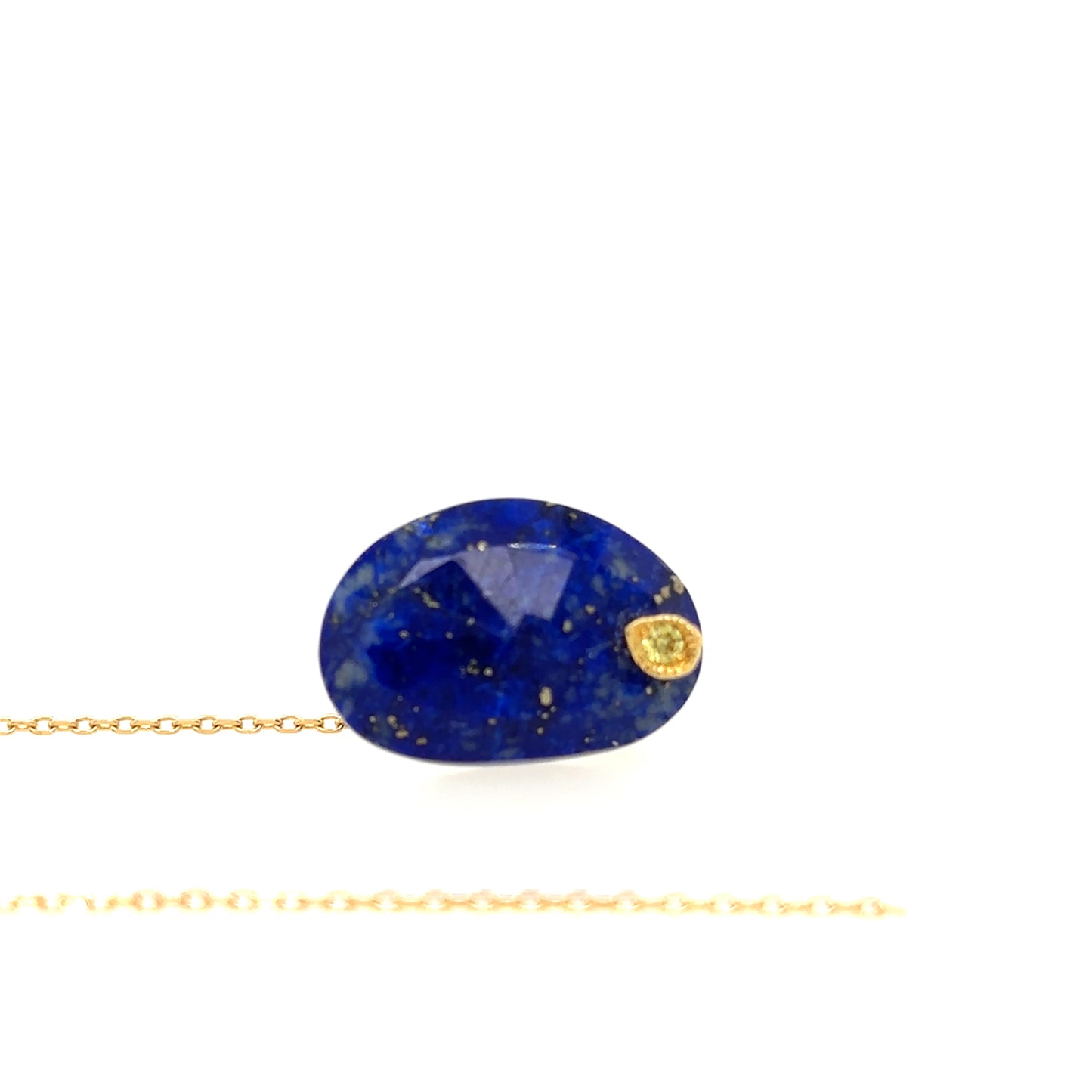 Monaka 18kt Flat Lapis Pair Earrings