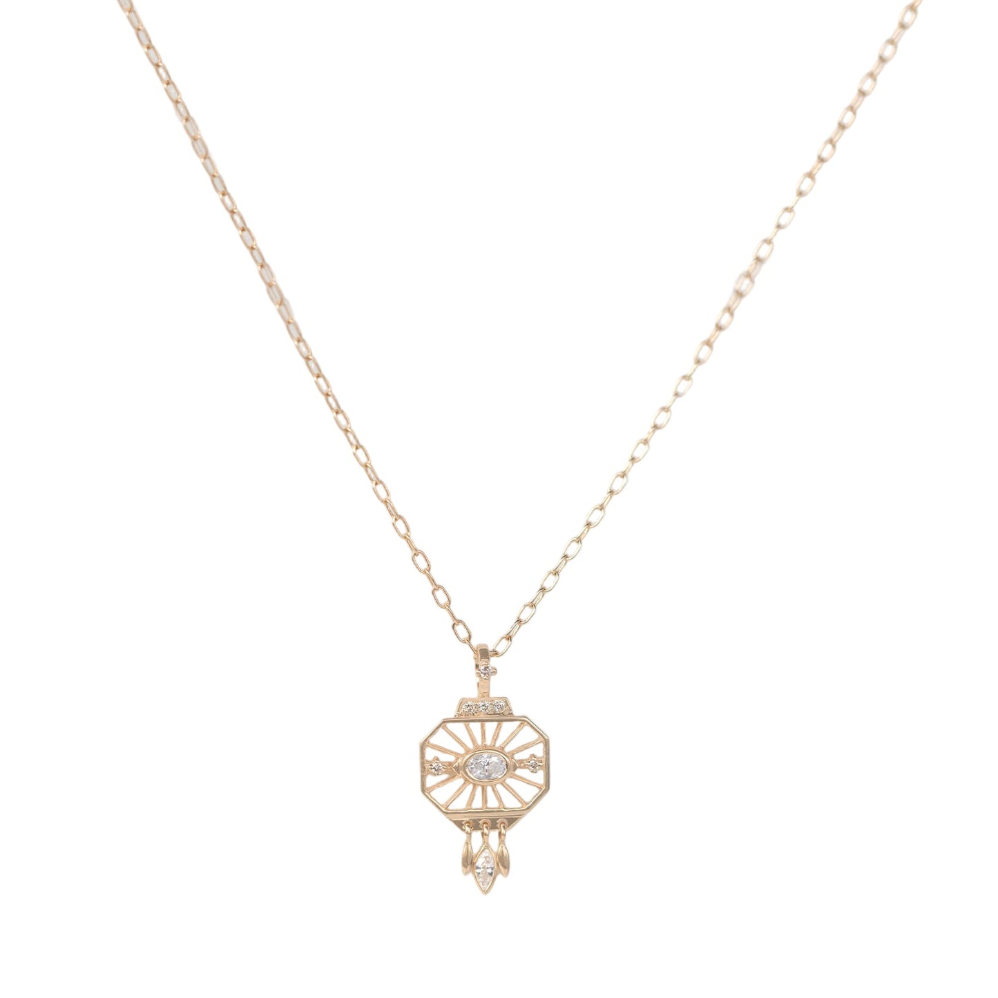 Celine Daoust 14k Small Diamonds Dream Catcher Necklace