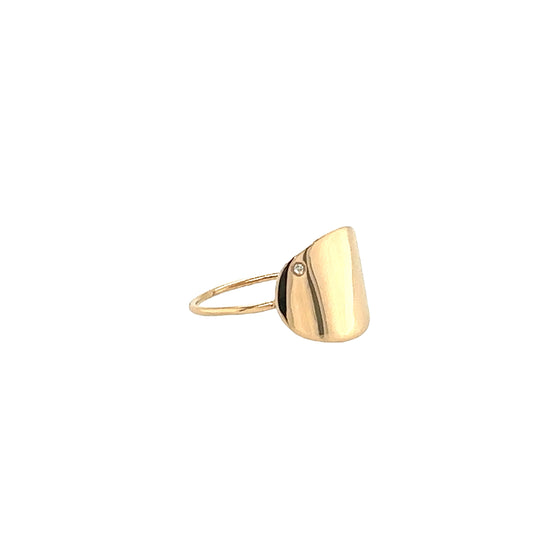 Ginette NY 18KT Oval Shield Ring