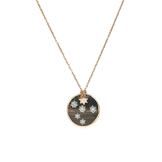 Ginette NY 18KT Milky Way Diamond Disc Necklace