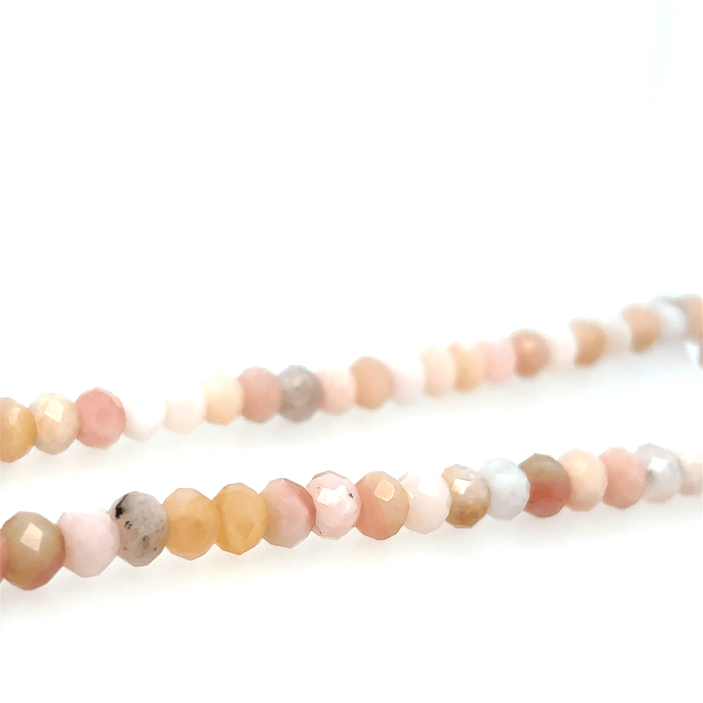 Zoë Chicco 14k Faceted Pink Opal Rondelle Bead Round Enhancer Necklace
