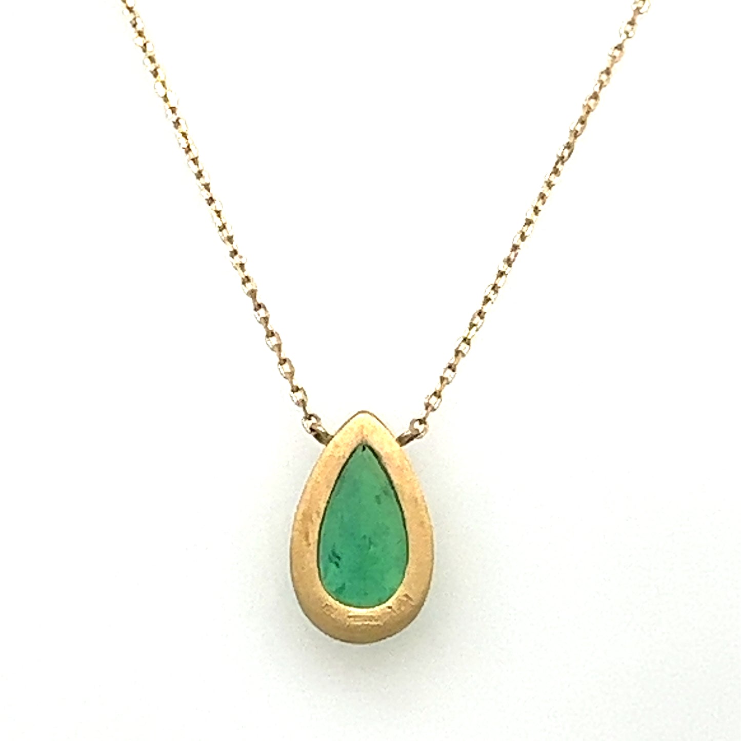 Monaka 18kt Matte Gold Emerald Necklace