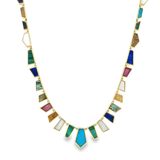 Metier 9k Rainbow Tesserae Necklace