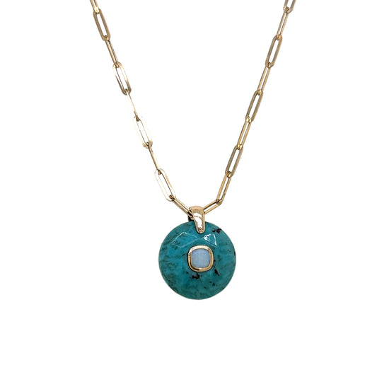 Pascale Monvoisin 9KT "Milo" Turquoise and Opal Necklace