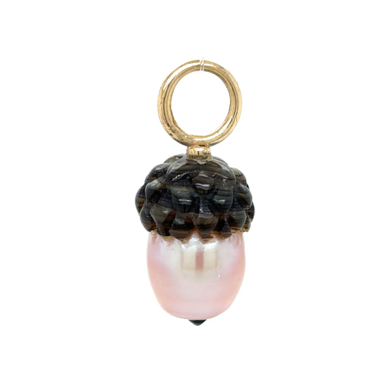 Maura Green 14KT Pearl and Abalone Acorn Charm