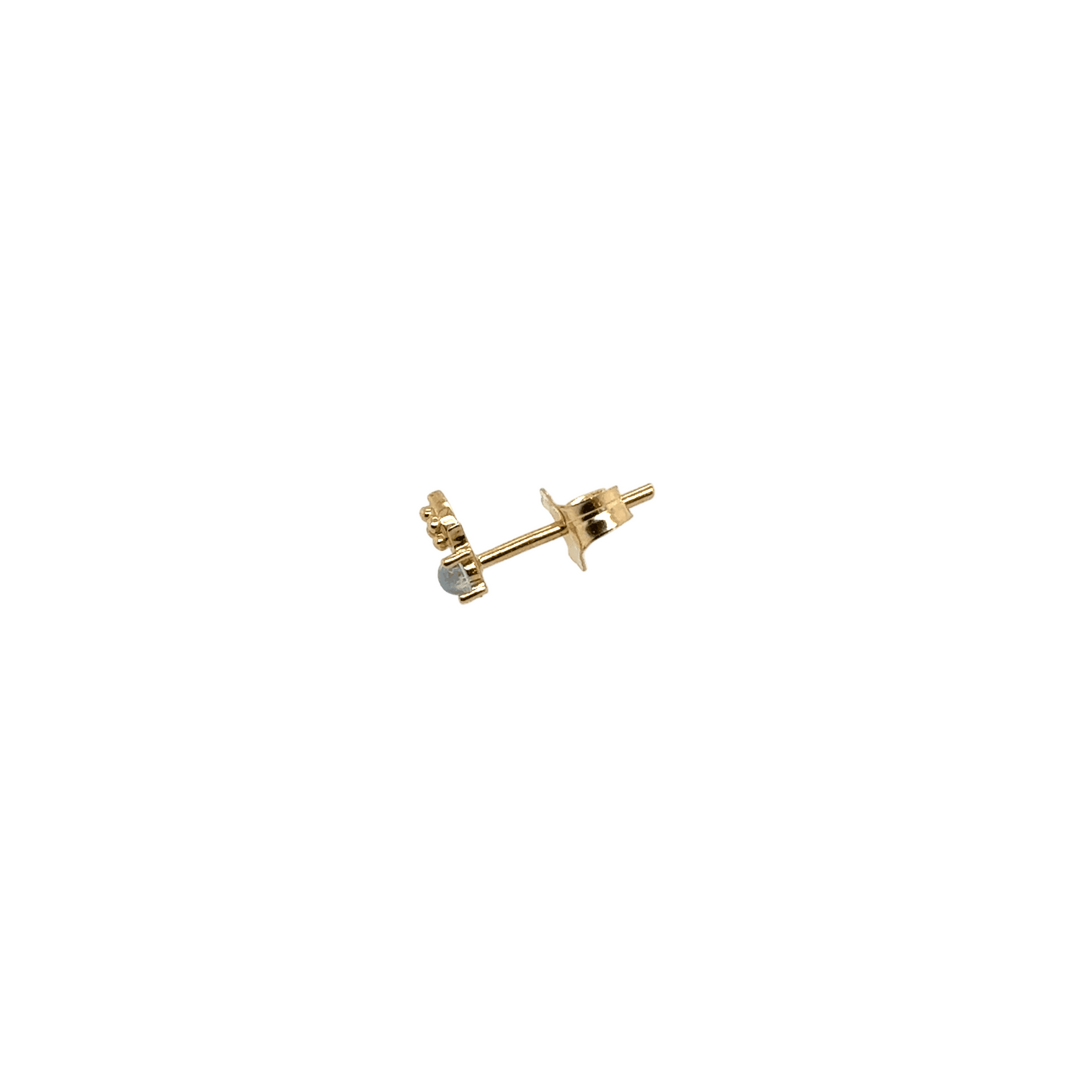 Celine Daoust 14k Rainbow Moonstone Single Earring