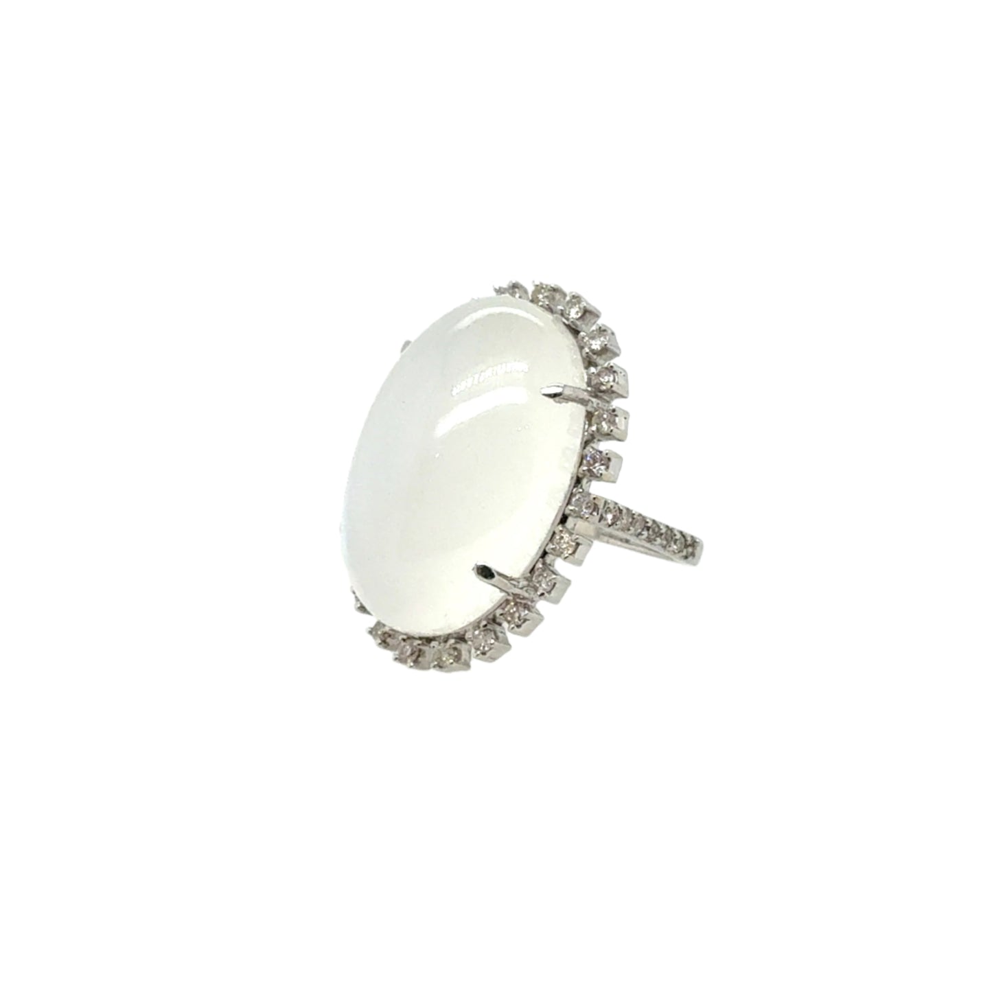 14KT Moonstone and Diamond Ring