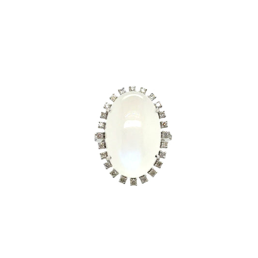 14KT Moonstone and Diamond Ring