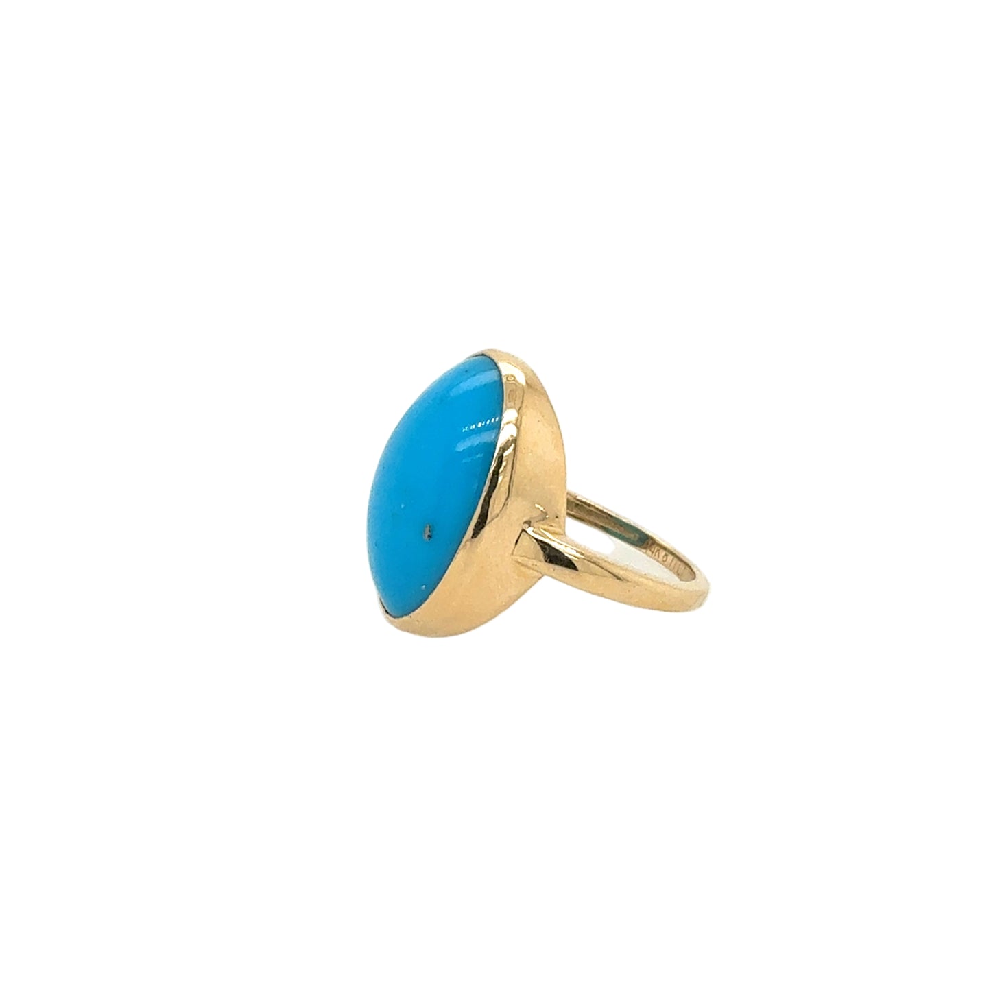14KT Bezel-set Turquoise Ring