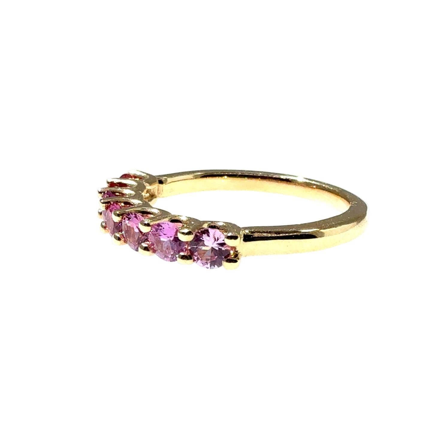 14KT Graduated Pink Sapphire Ring