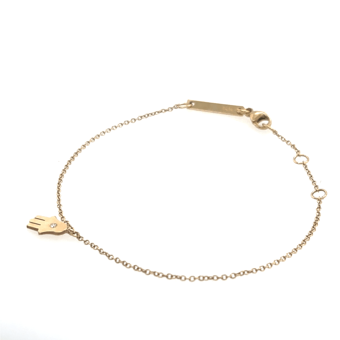 Zoë Chicco 14k Itty Bitty Hamsa Hand Bracelet