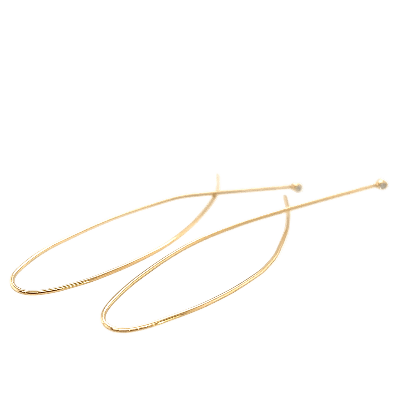 Zoë Chicco 14k Bezel Diamond Wire threader Earrings