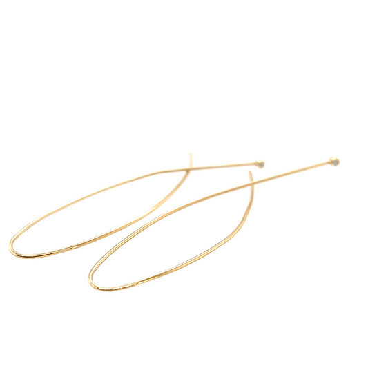 Zoë Chicco 14k Bezel Diamond Wire threader Earrings