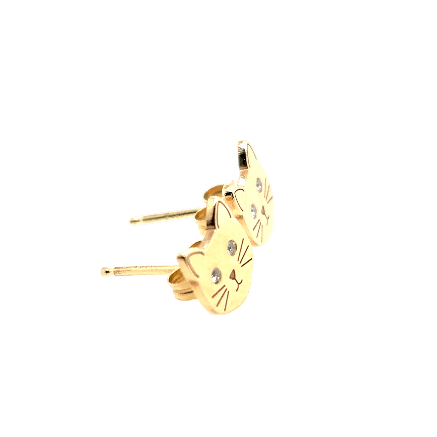 Zoë Chicco 14k Midi Bitty Diamond Cat Studs