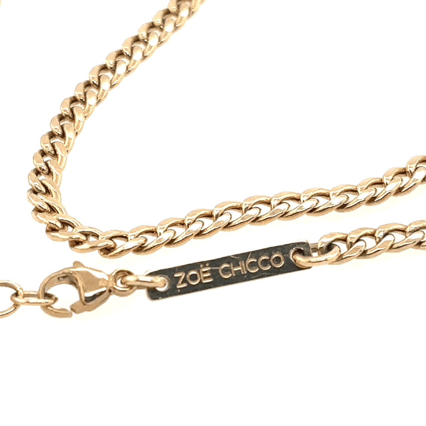 Zoë Chicco 14k Mixed Chain Pave Diamond Toggle Lariat Necklace