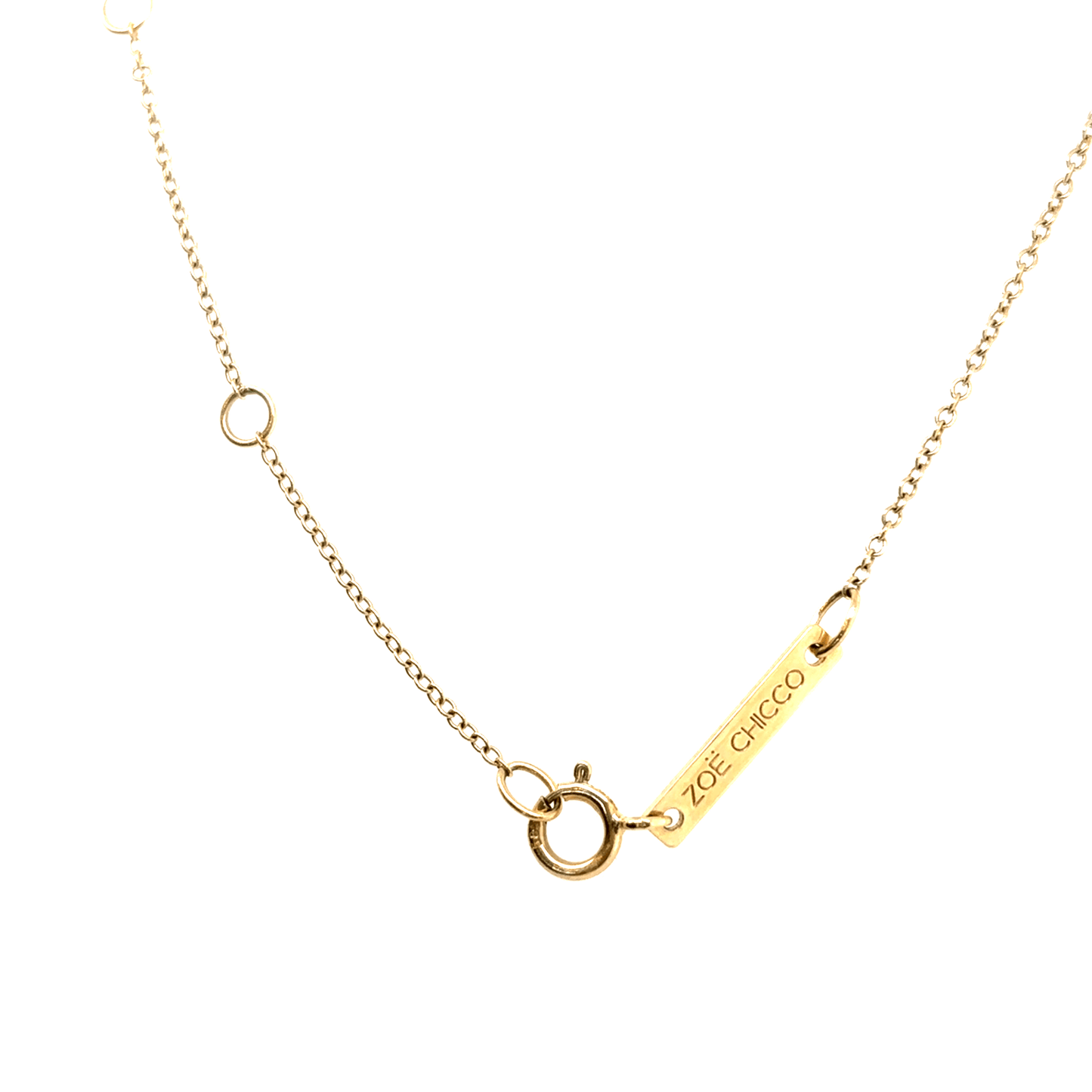 Zoë Chicco 14k Itty Bitty Skull with Diamond Eyes Necklace