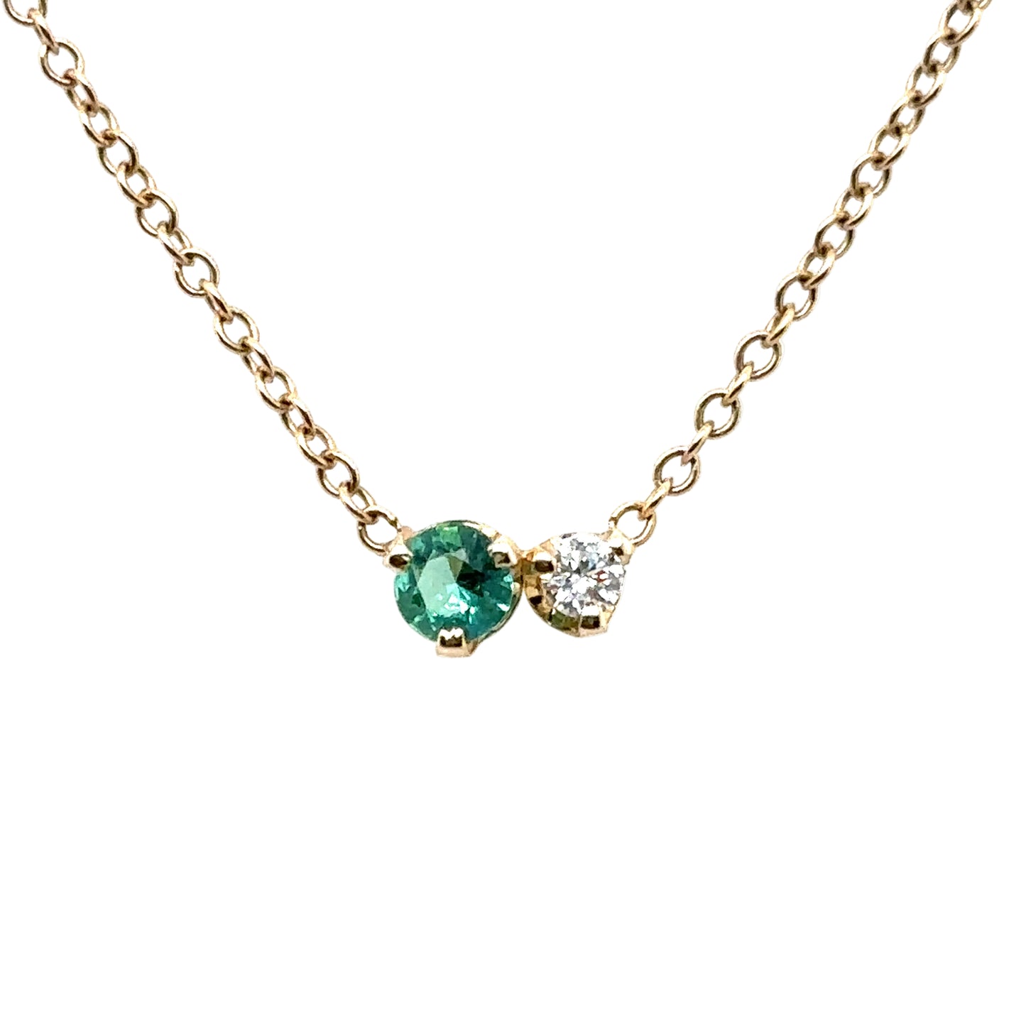 Zoë Chicco 14KT Delicate Emerald and Diamond Necklace