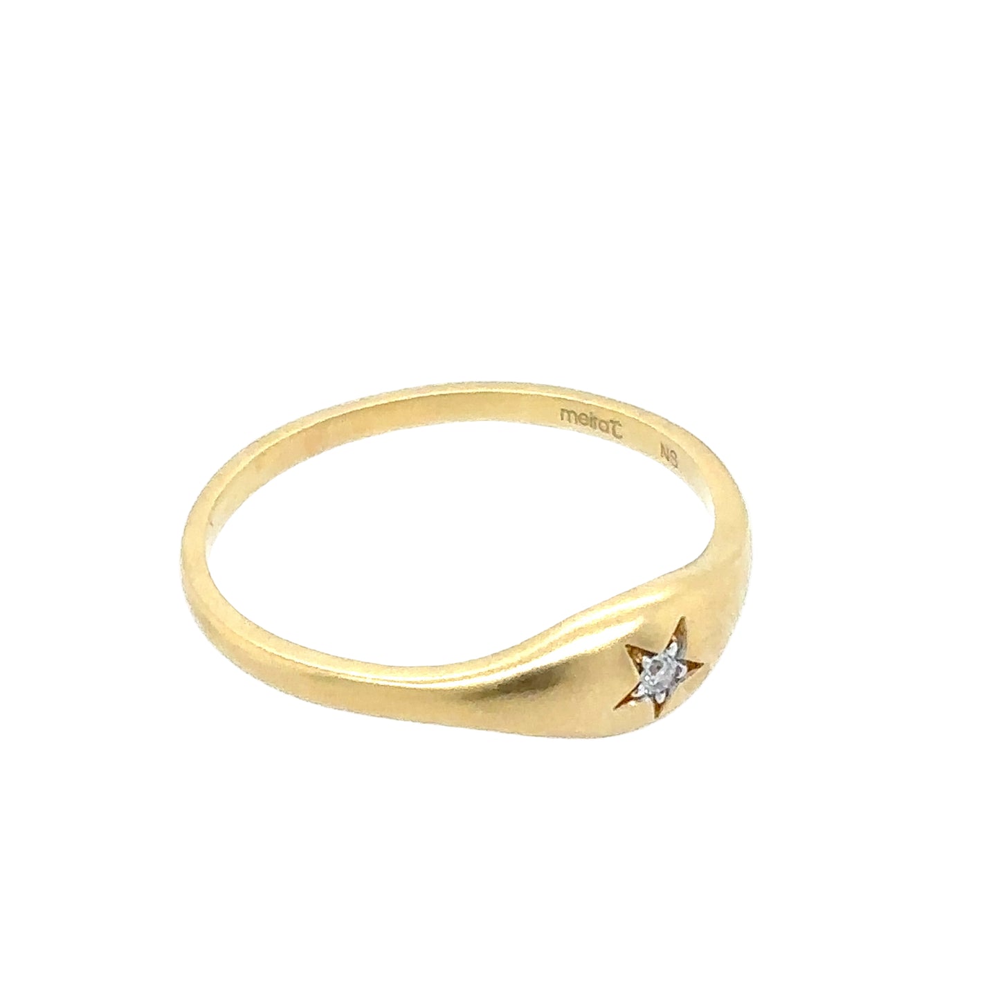 Meira T 14KT Brushed Gold Diamond Star Ring