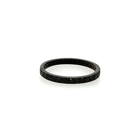 14k Black Diamond Eternity Band