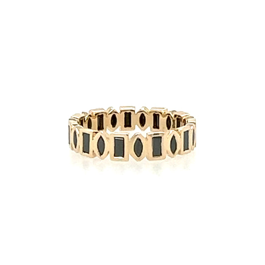 Metier 9kt Black Diamond Eternity Band
