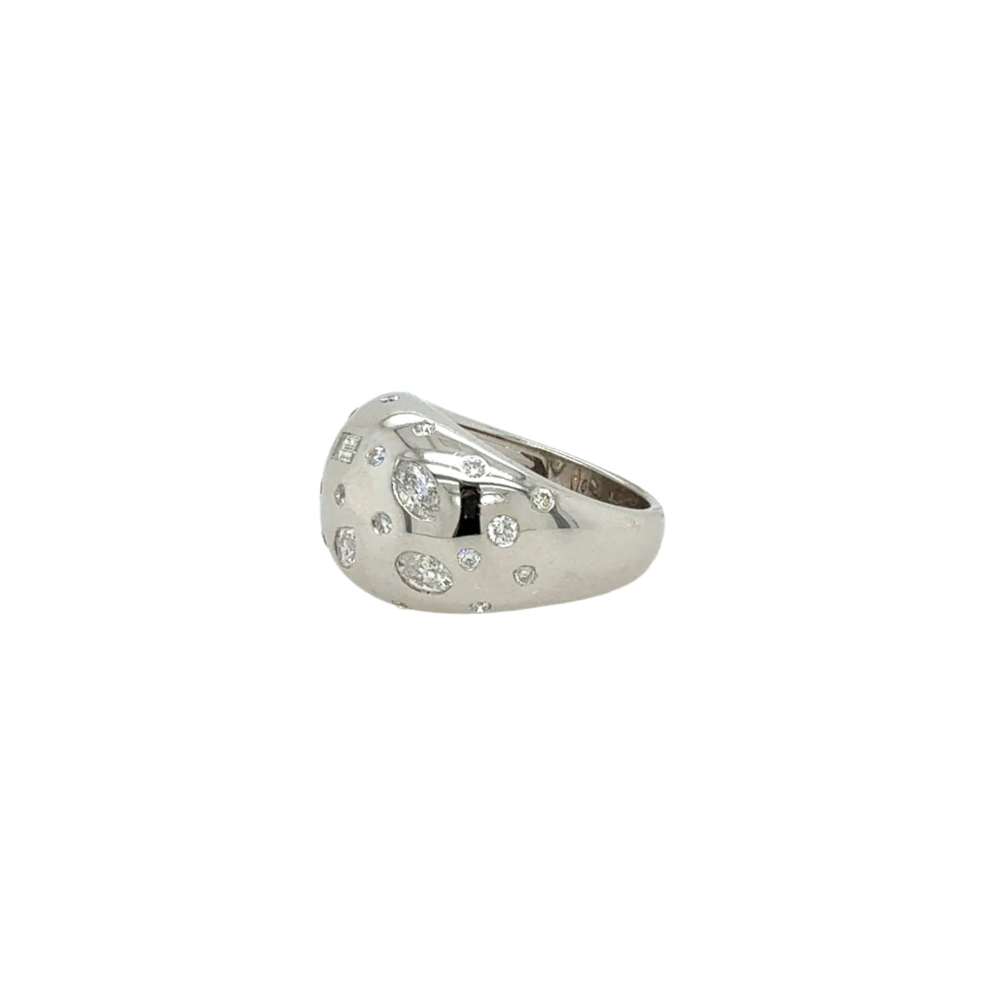 14KT Diamond Sprinkle Dome Ring