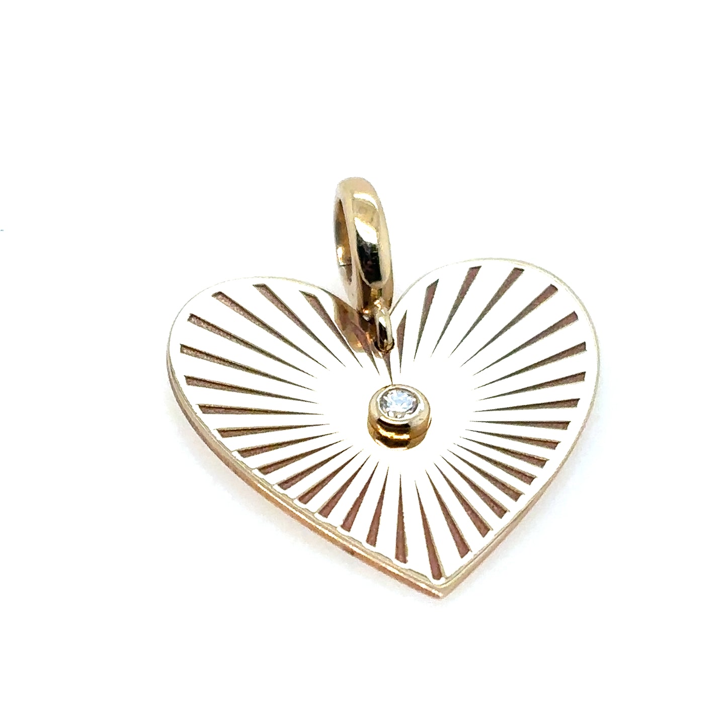 Zoë Chicco 14k Single Diamond Radiant Heart Charm