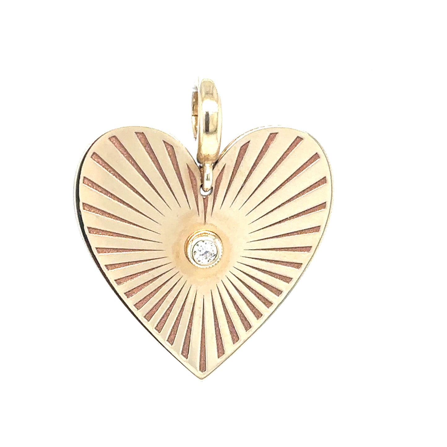 Zoë Chicco 14k Single Diamond Radiant Heart Charm