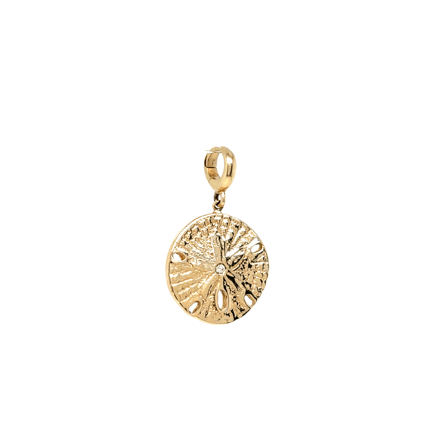 Zoë Chicco 14k Single Diamond Sand Dollar Charm Pendant
