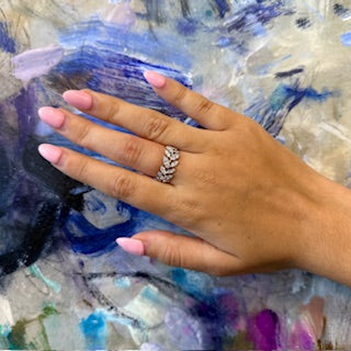 14KT Diamond Leaf Ring