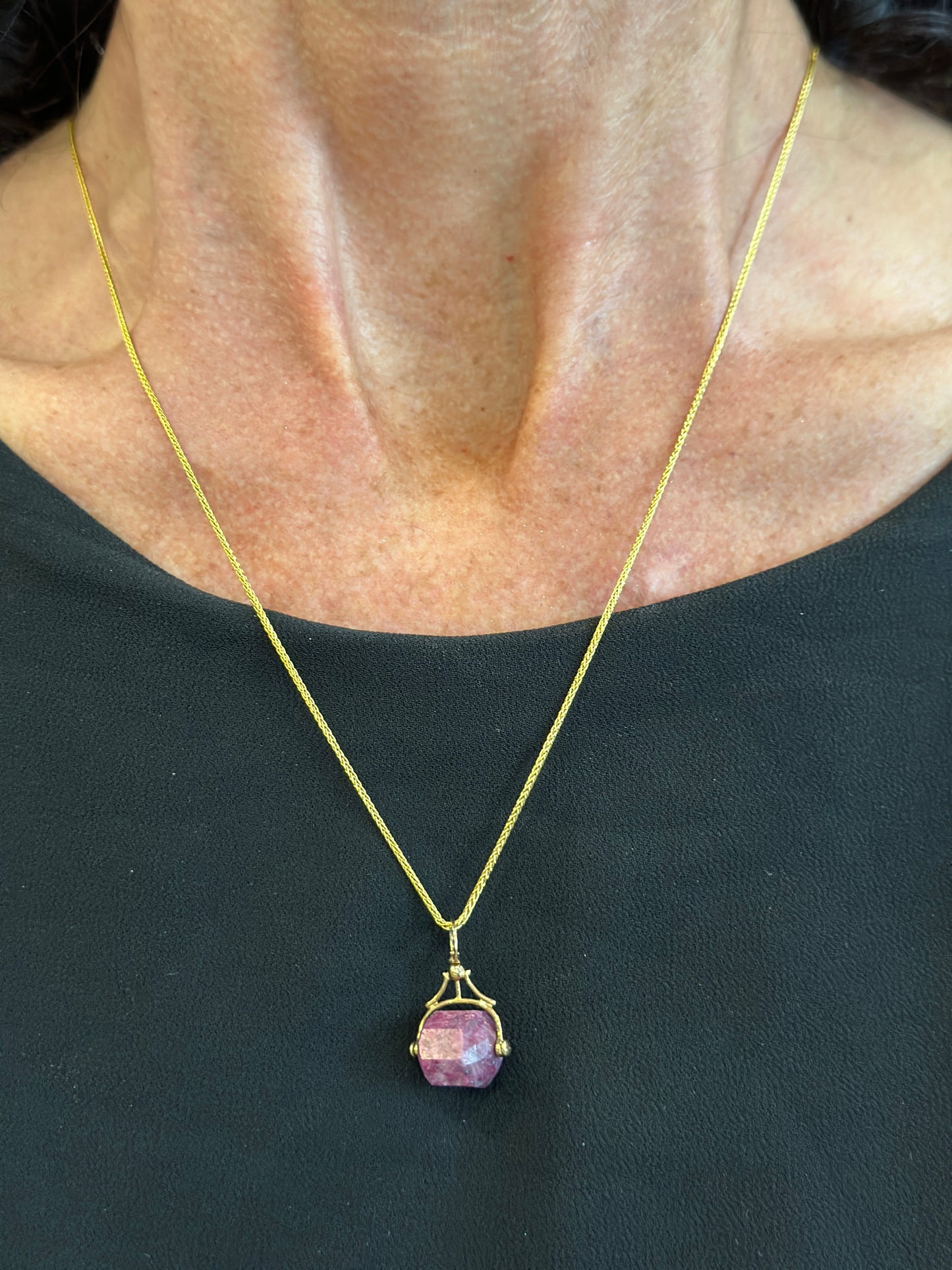 Pascale Monvoisin 9KT Malo Ruby Amulet Pendant