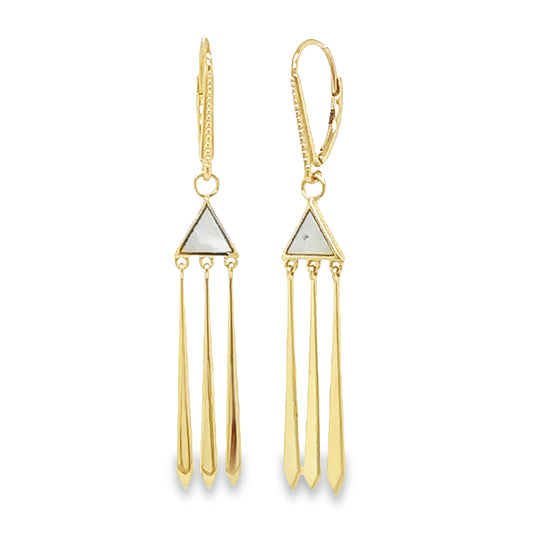 Metier 9kt Mother-of-Pearl Tassel Earrings