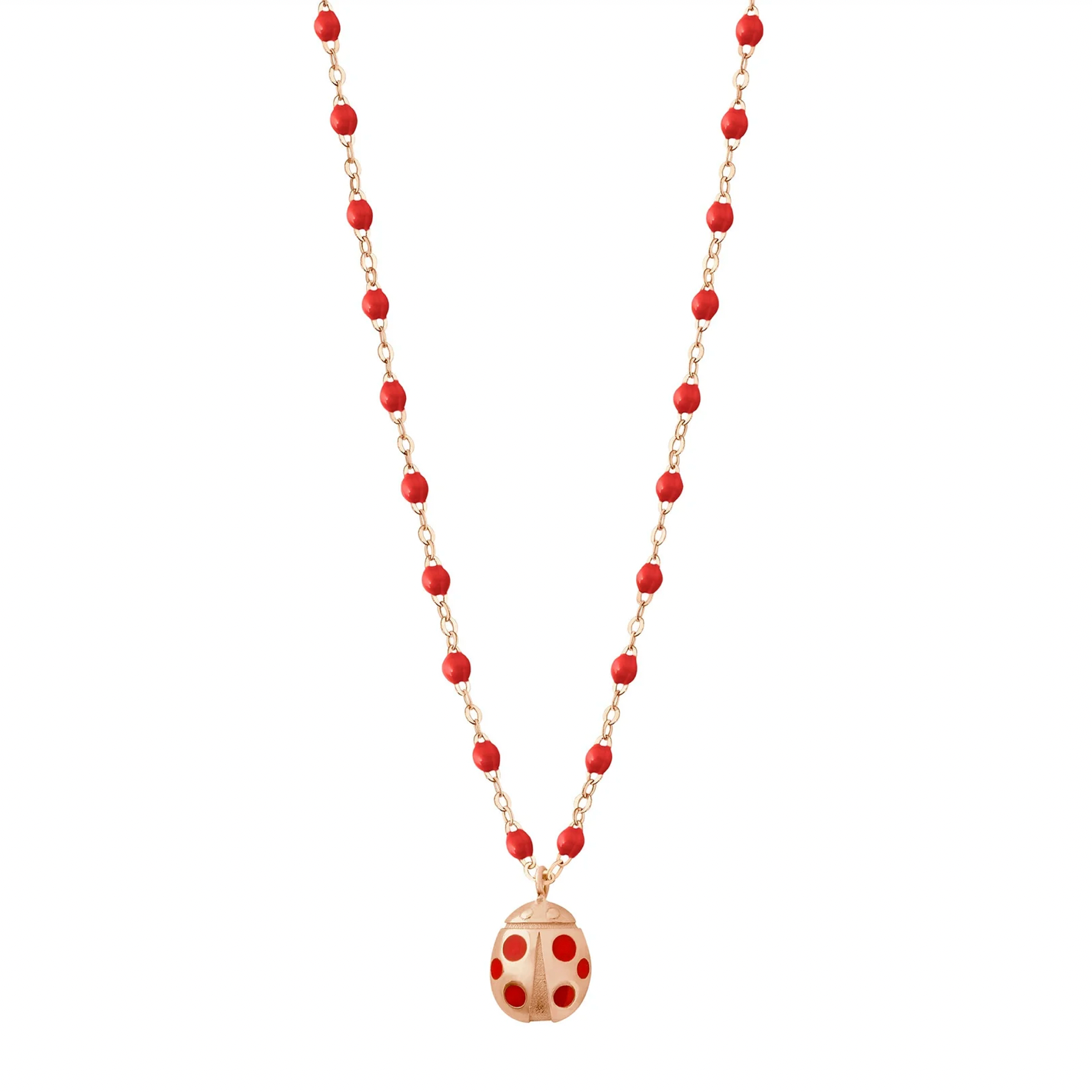 Gigi Clozeau 18kt Classic Ladybug Necklace 16.5"