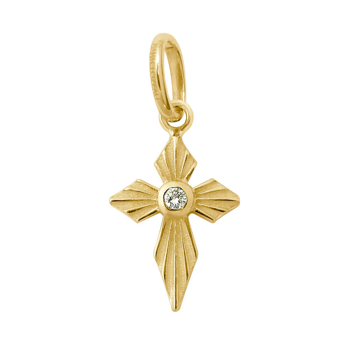 Gigi Clozeau 18kt Croix Lumière Diamond Pendant