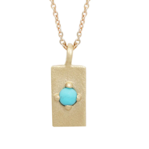Aili 14K Turquoise "Maya" Necklace