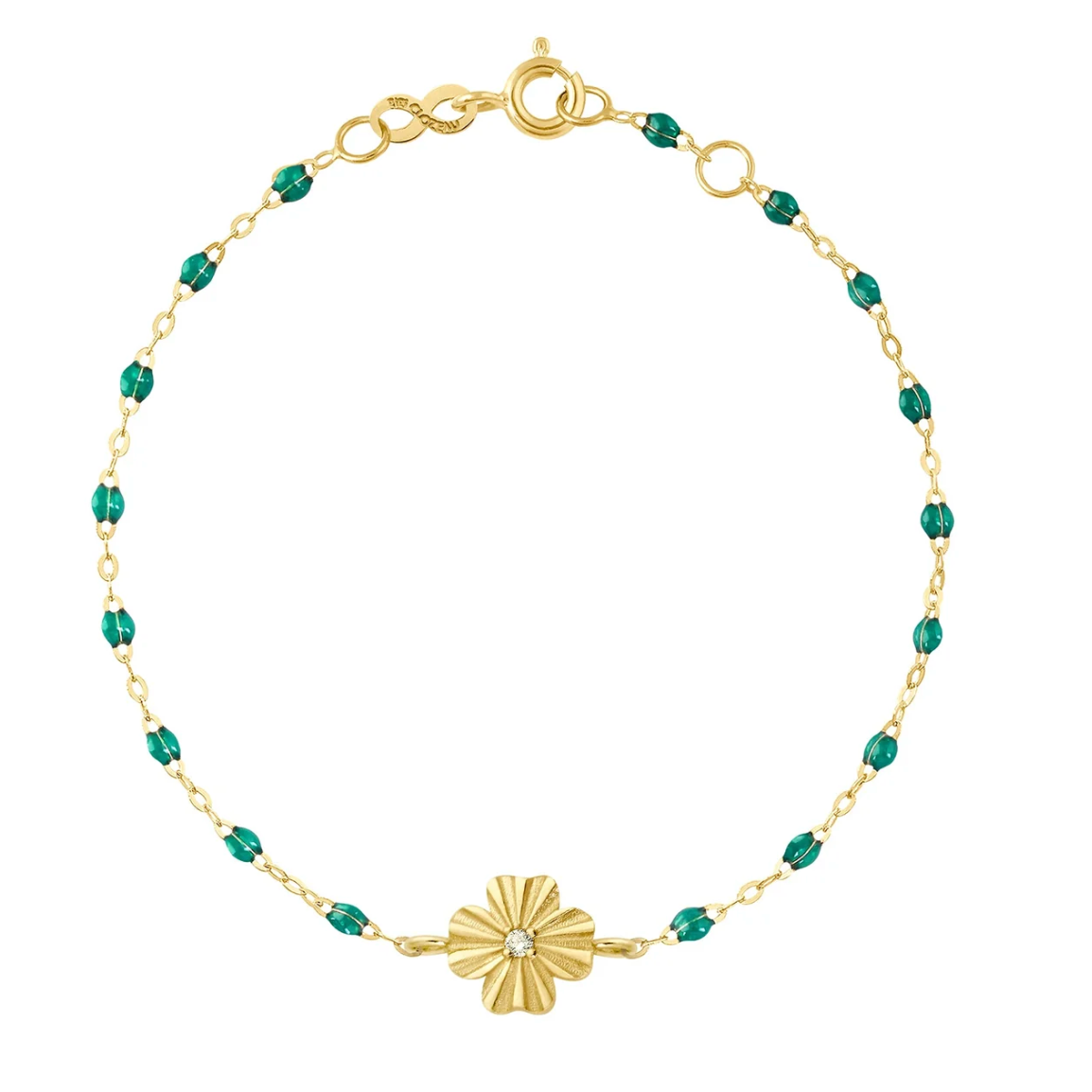 Gigi Clozeau 18KT Classic Clover Lumière Diamond Resin Bracelet