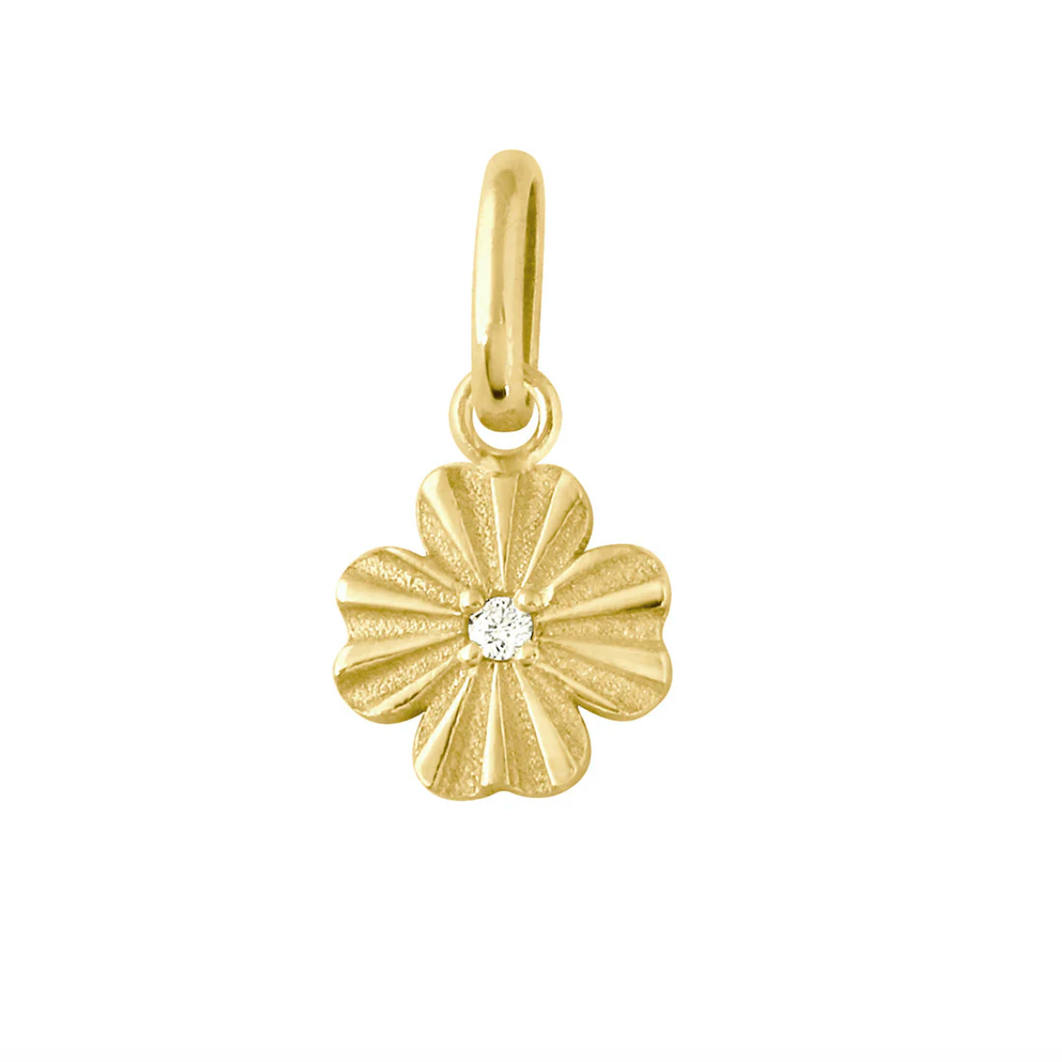 Gigi Clozeau 18KT Clover Lumière Diamond Charm