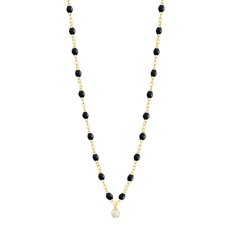 Gigi Clozeau 18kt Classic Supreme 1 Diamond Resin Necklace