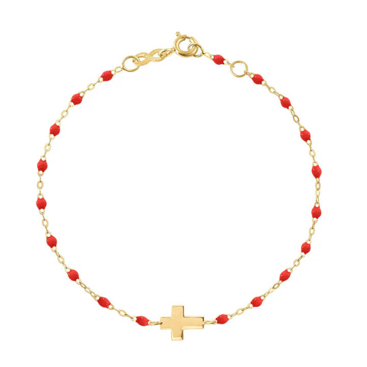 Gigi Clozeau 18kt Classic Cross Bracelet