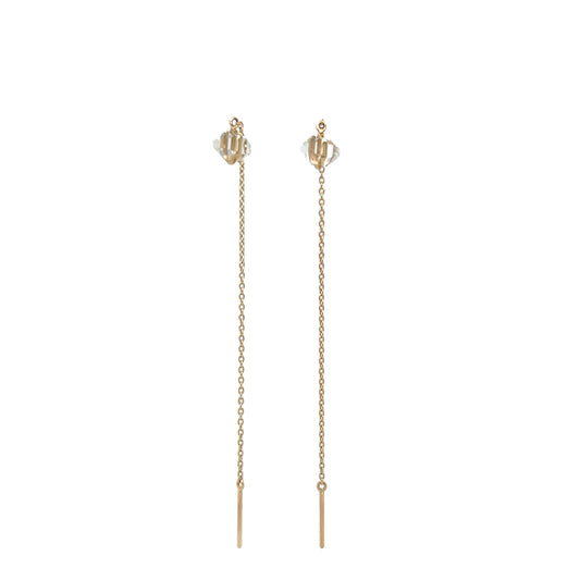 Melissa Joy Manning 14T Herkimer Threader Earrings
