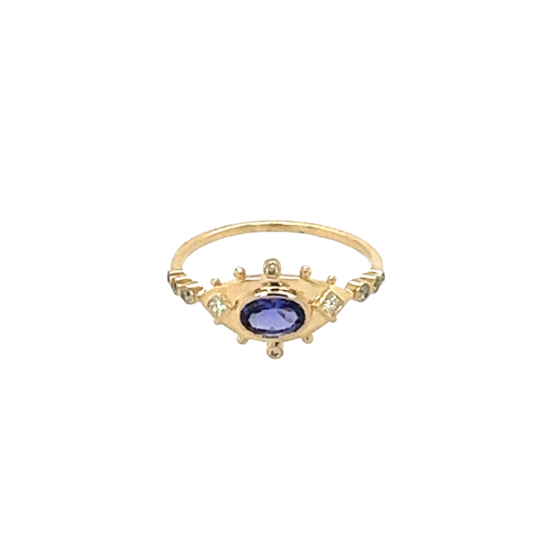 Celine Daoust 14k Tanzanite and Diamond Eye Ring
