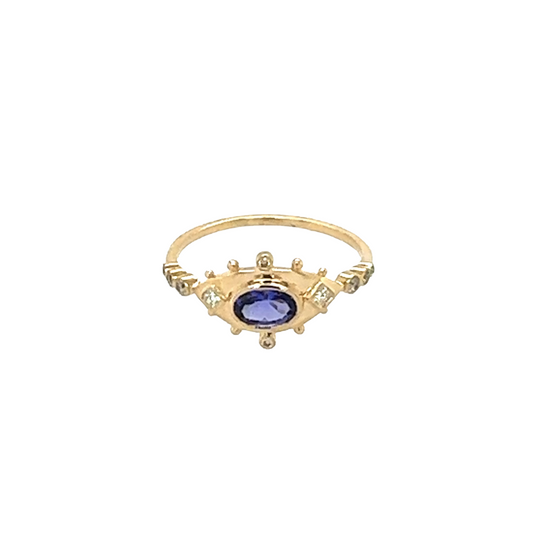 Celine Daoust 14k Tanzanite and Diamond Eye Ring