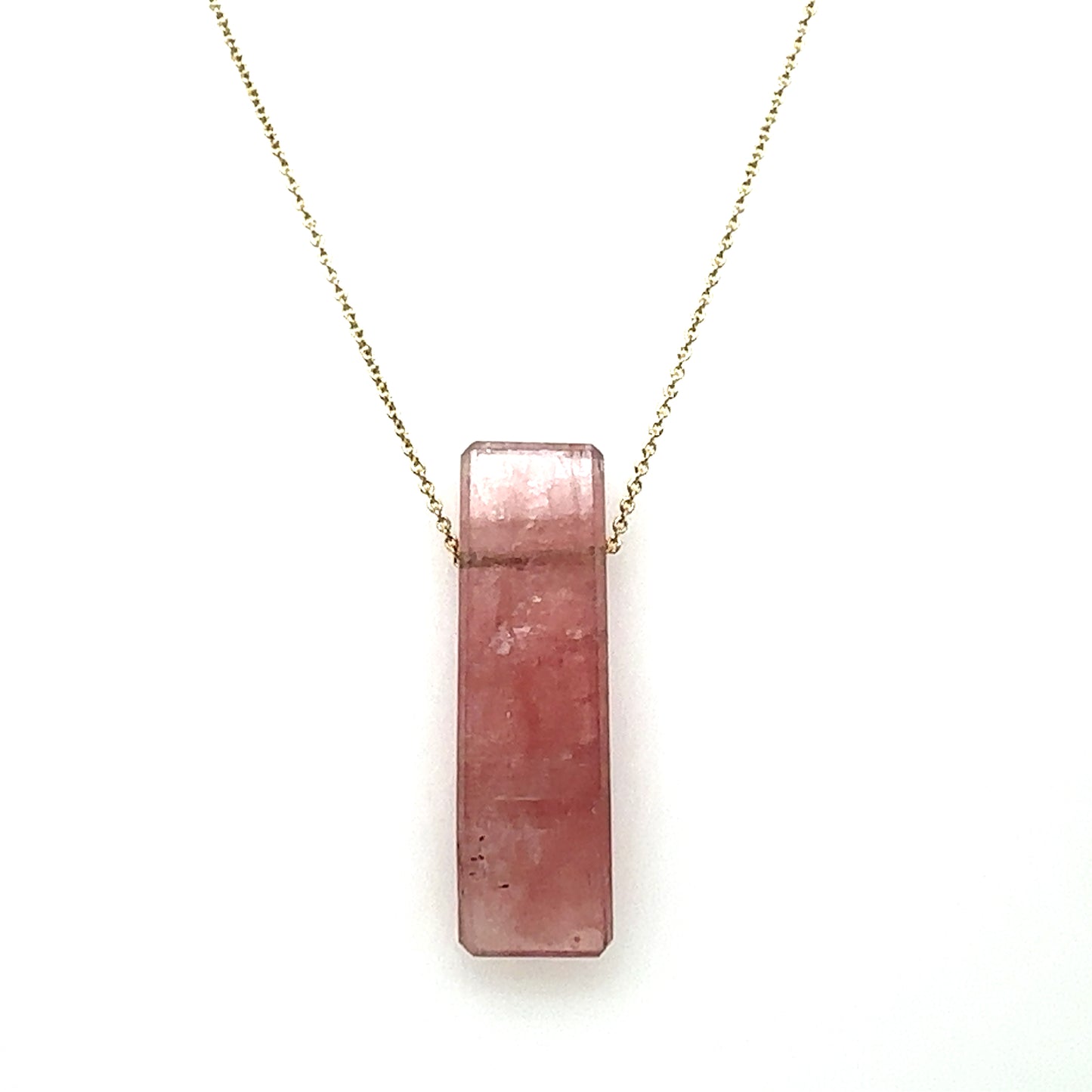 14k Pink Tourmaline Necklace