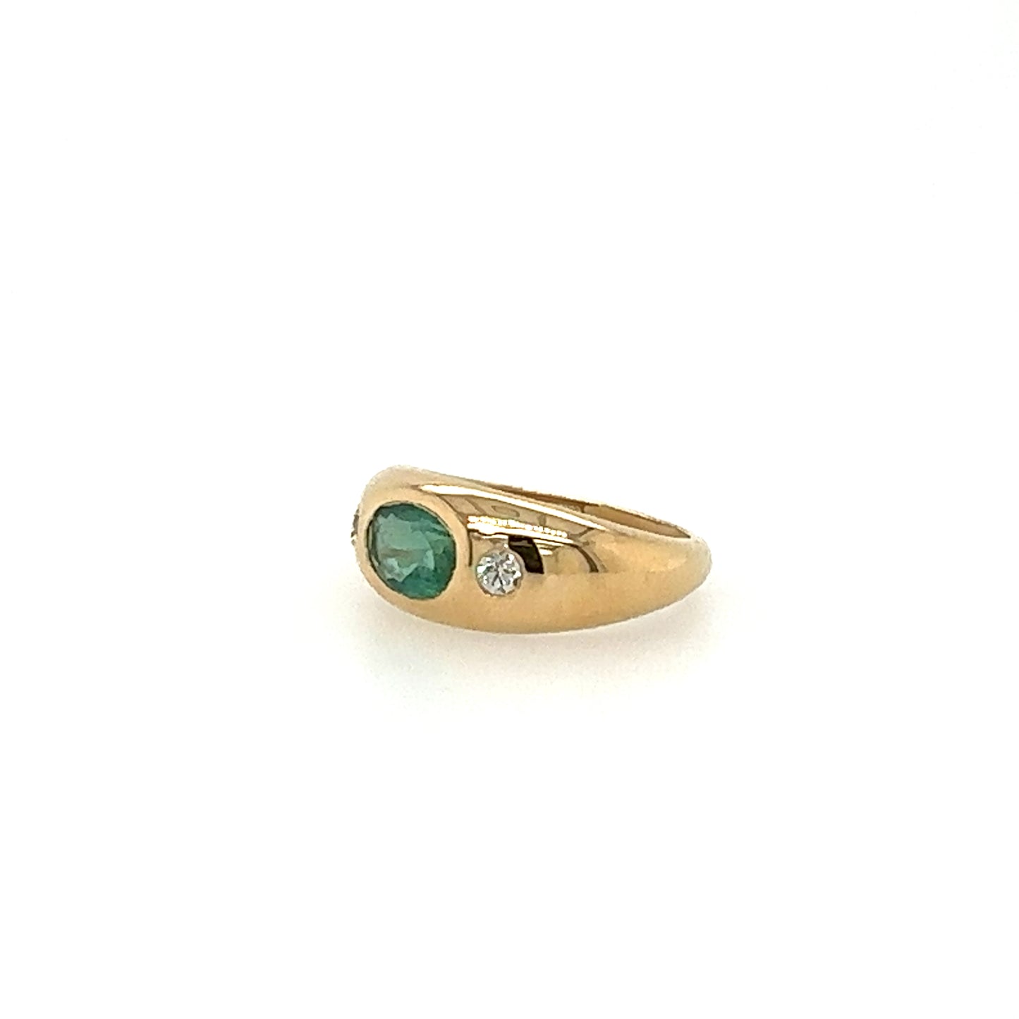 14kt Emerald and Diamond Ring