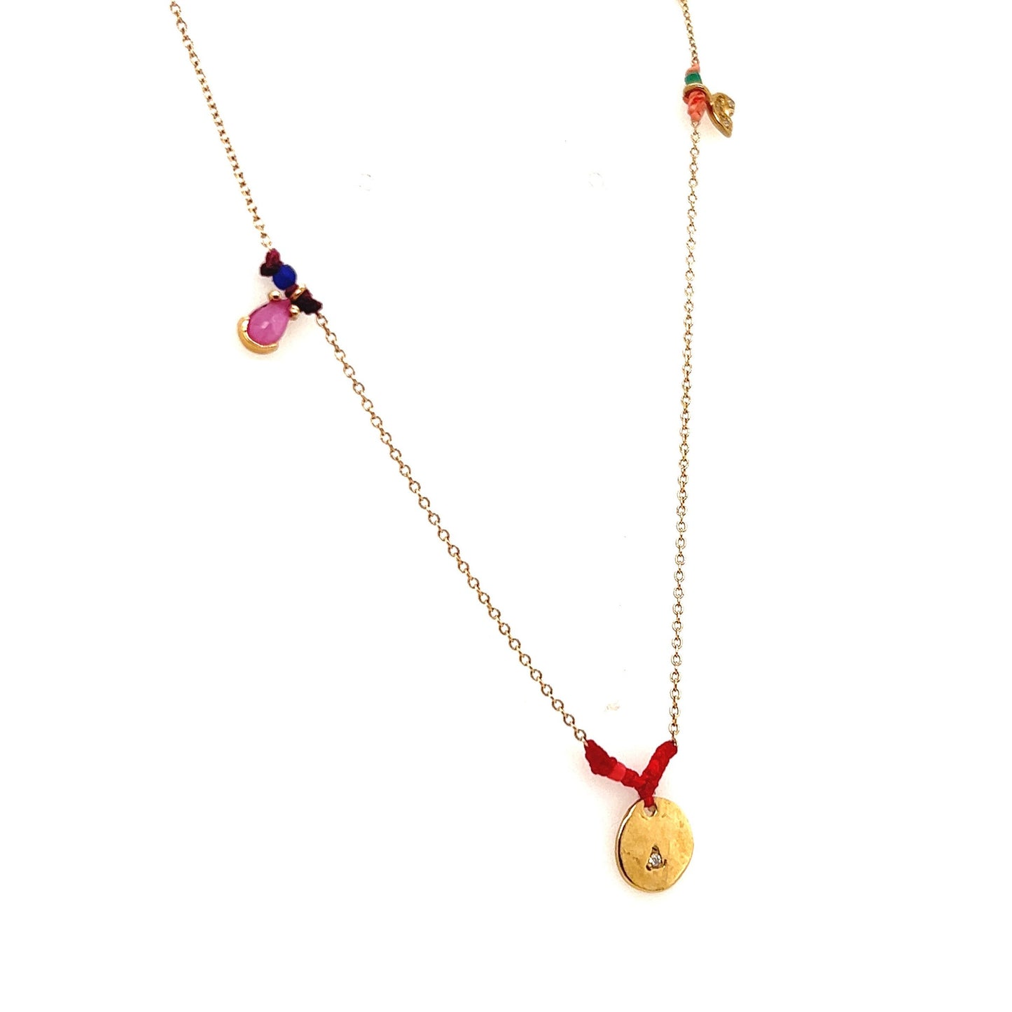 Scosha Patchwork Diamond Charm Necklace