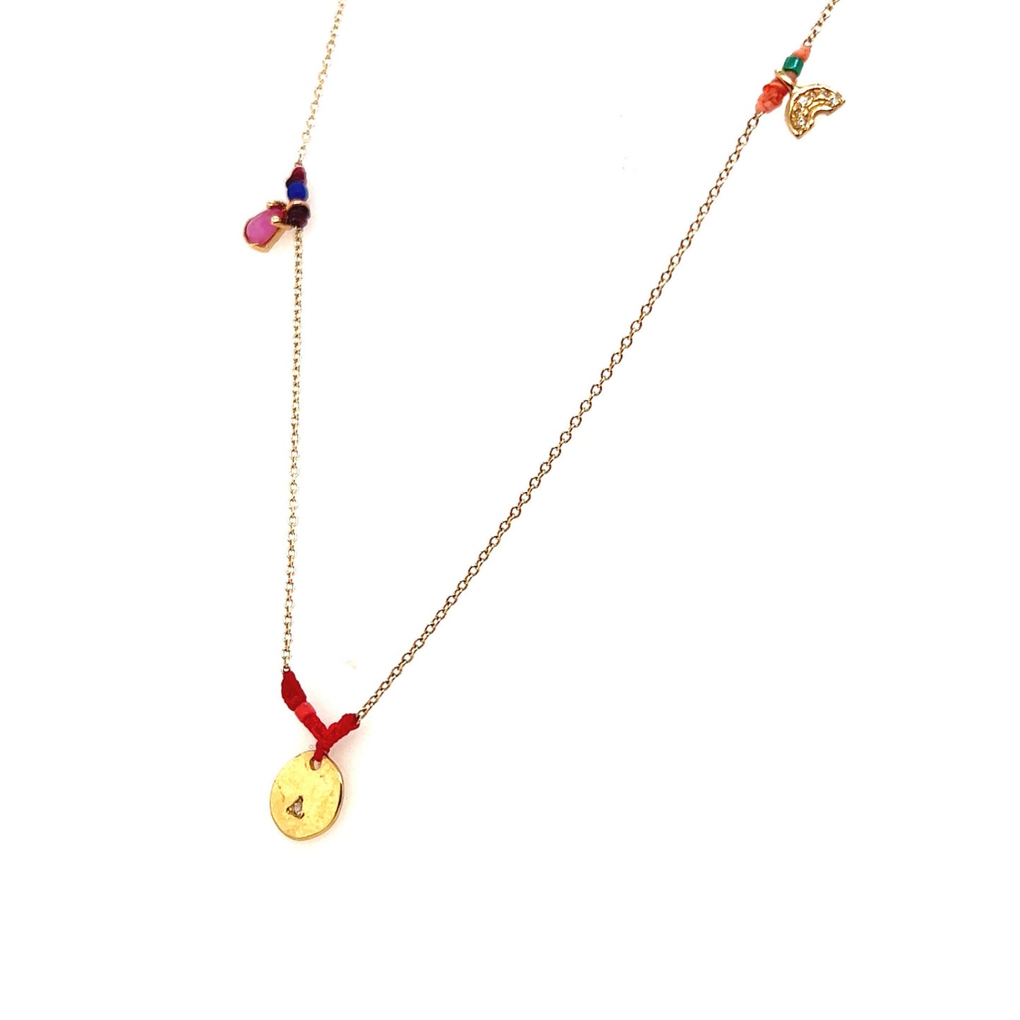Scosha Patchwork Diamond Charm Necklace