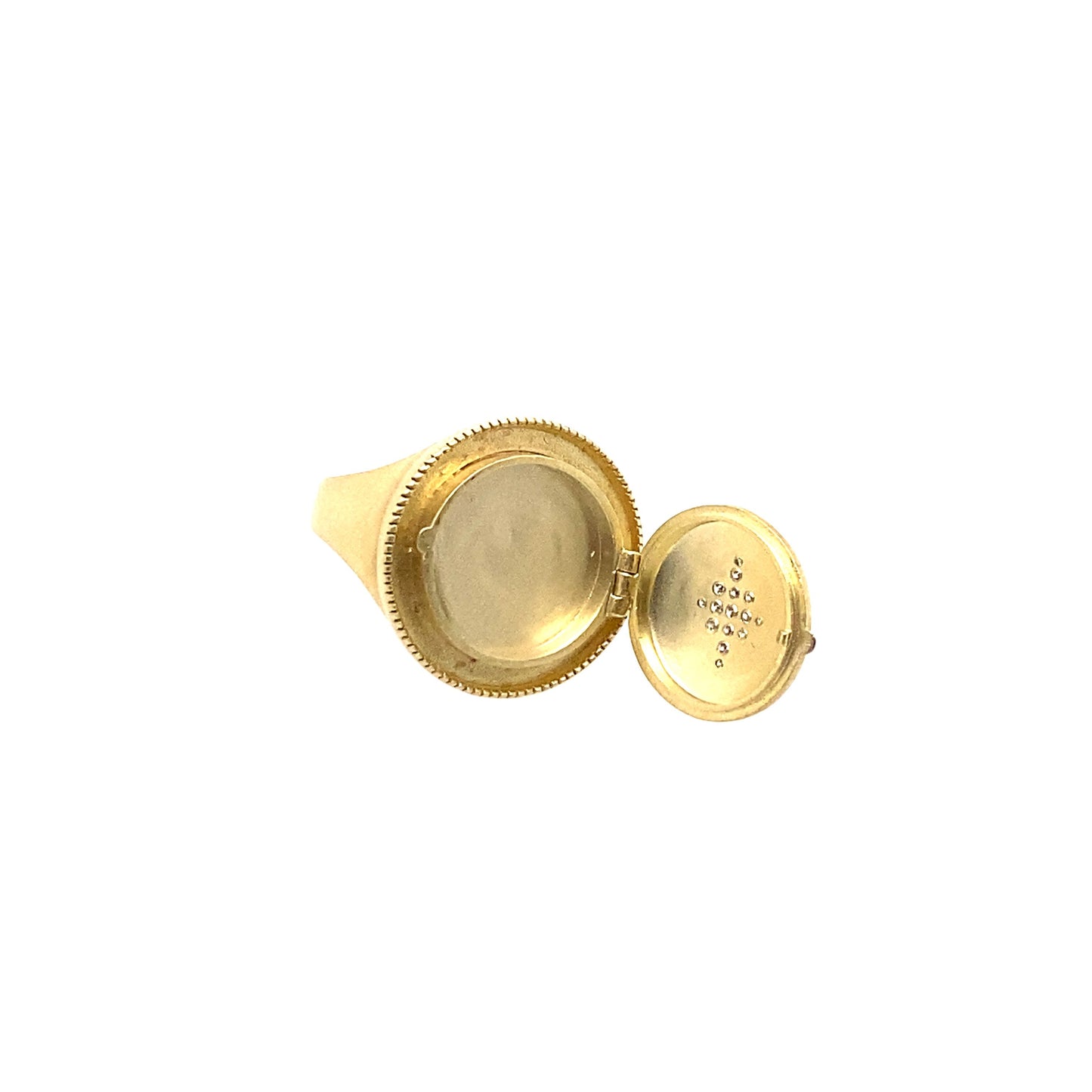Meira T 14kt Yellow Gold Diamond Starburst Locket Ring