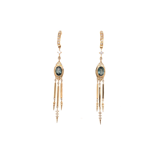 Celine Daoust 14k Totem Tourmaline Fringe Earrings