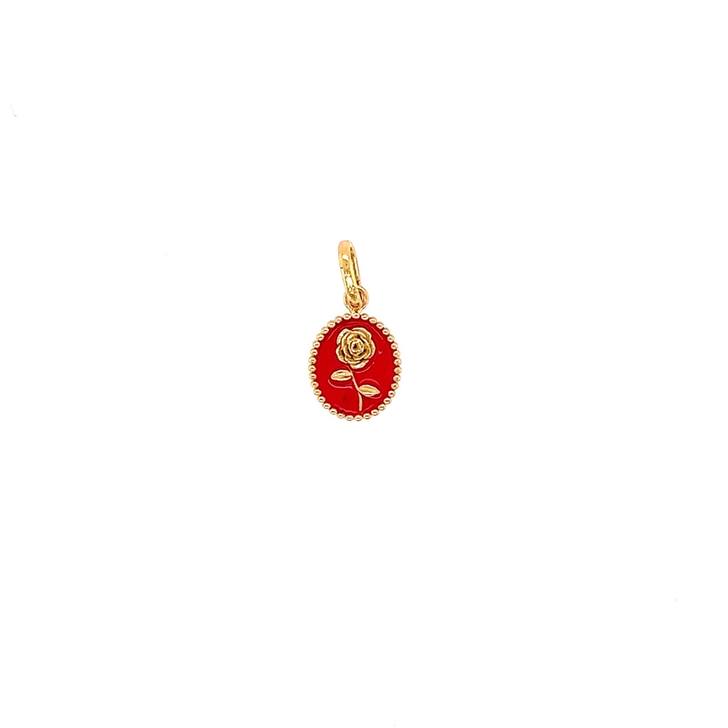 Gigi Clozeau 18kt Resin Rose Charm