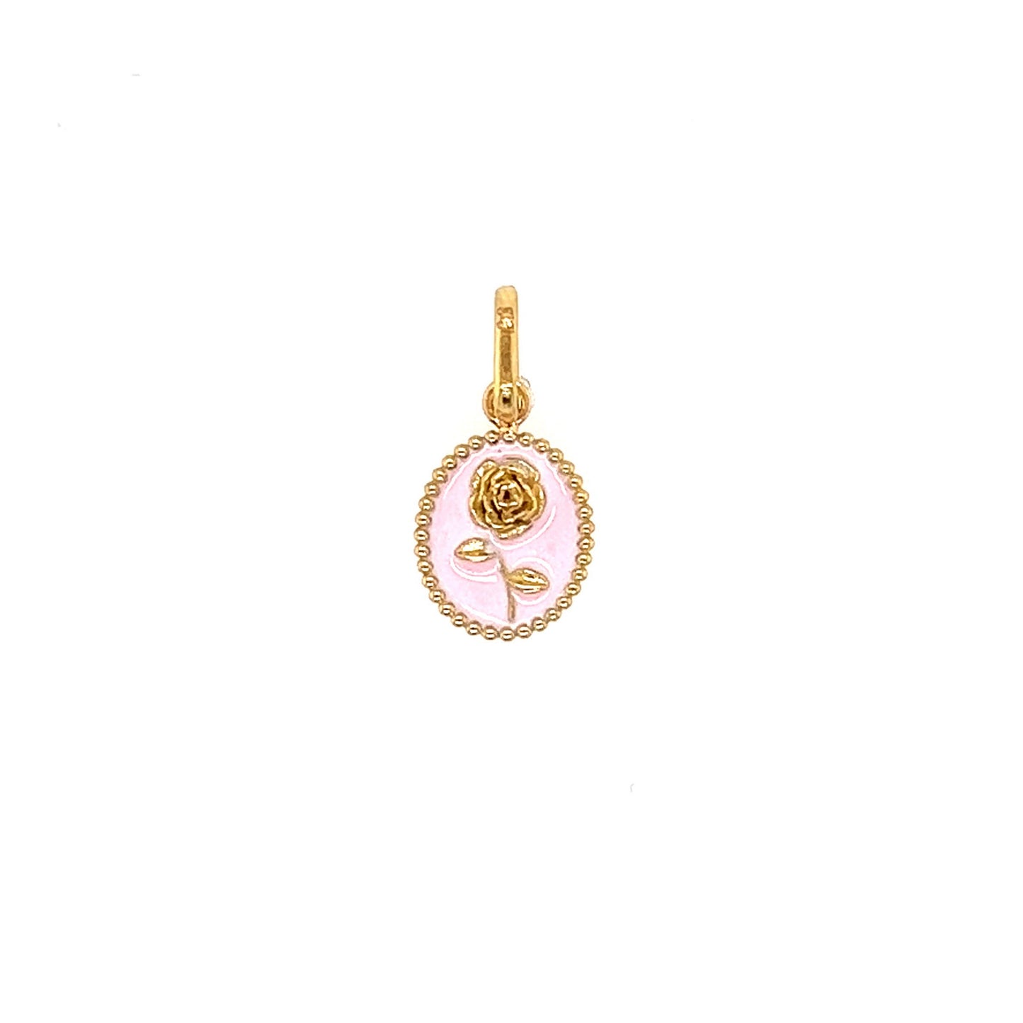 Gigi Clozeau 18kt Resin Rose Charm